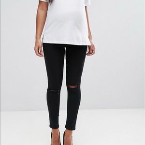 ASOS Design Maternity high rise skinny jeans